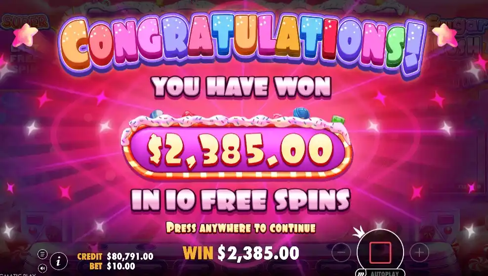 Play Sugar Rush Super Scatter Demo Online